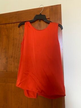 Vince Red Sleeveless Tank Top